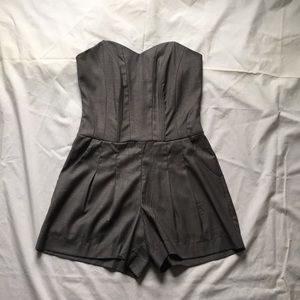 Gray Corset Romper - New, Never Worn!